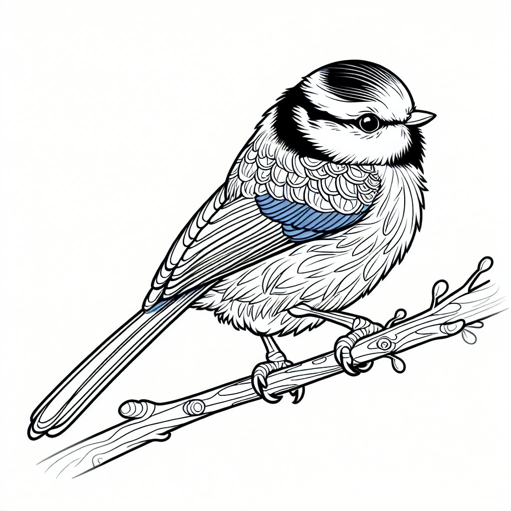 Blaumeise Ausmalbild