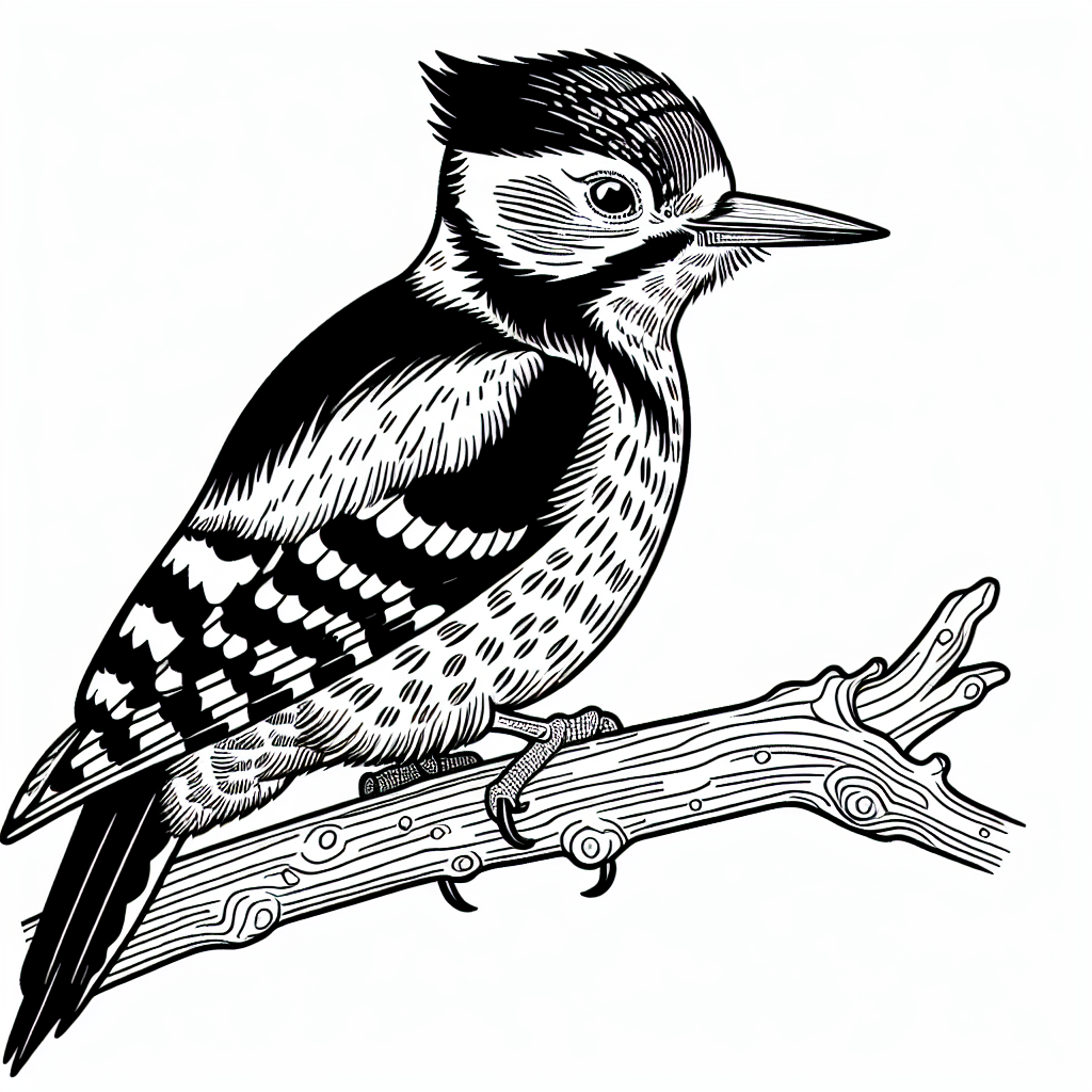 Buntspecht Ausmalbild