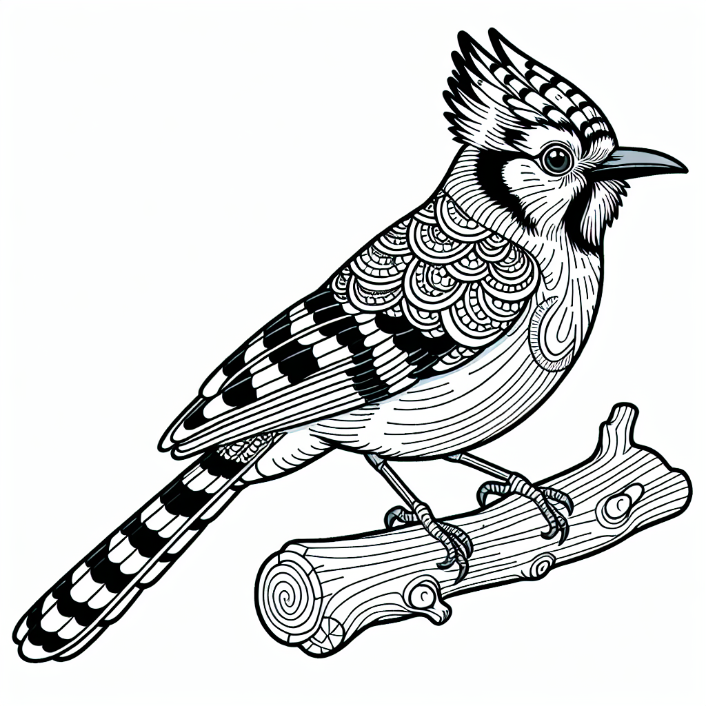 Eichelhäher Ausmalbild