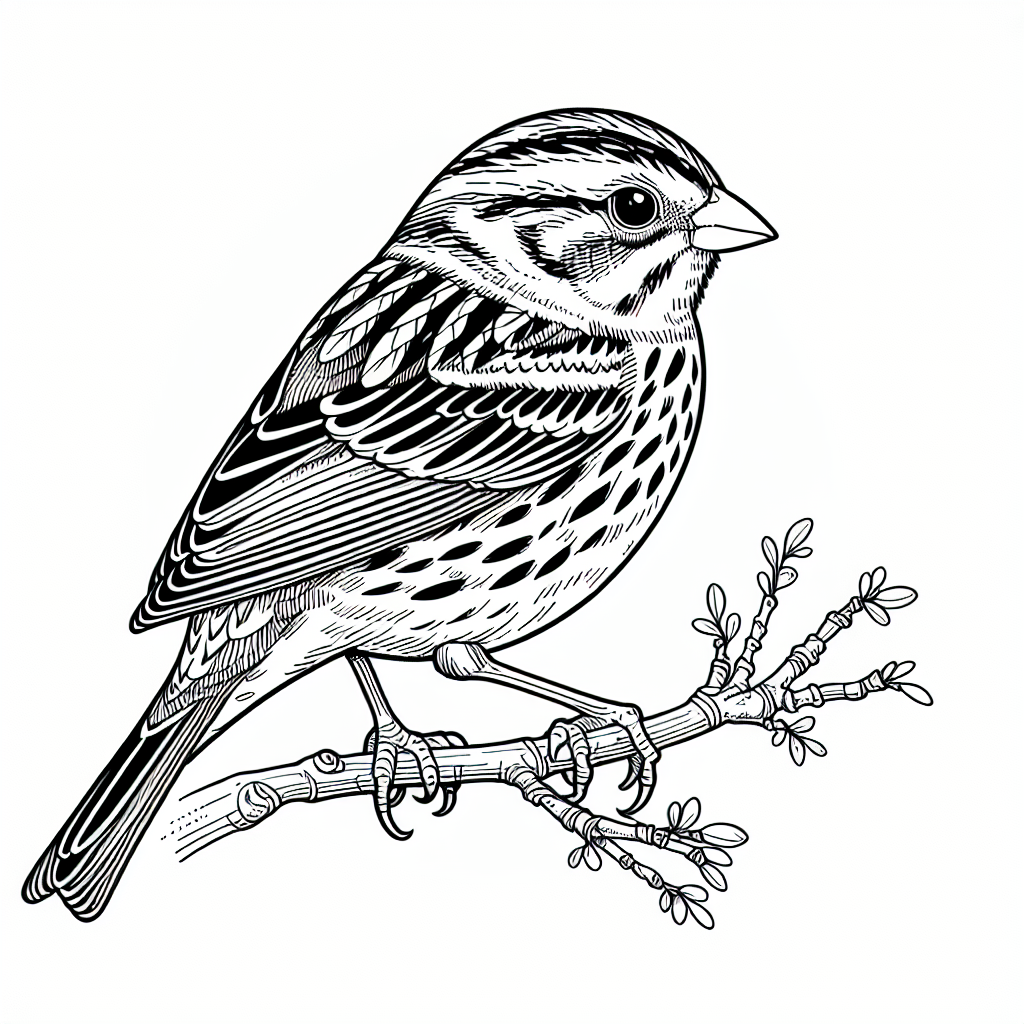 Feldsperling Ausmalbild