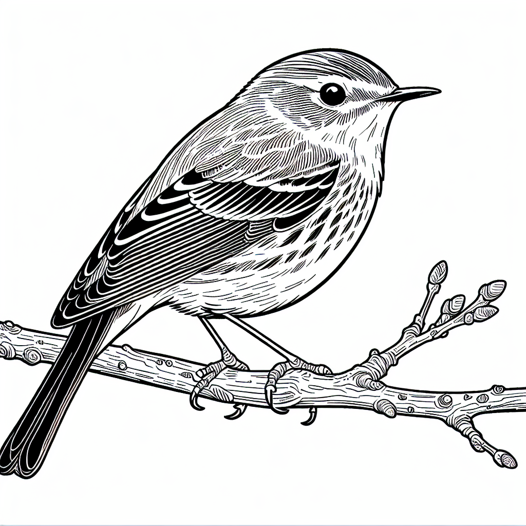 Gartengrasmücke Ausmalbild