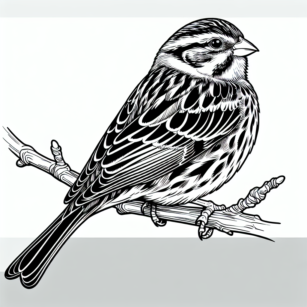 Haussperling Ausmalbild