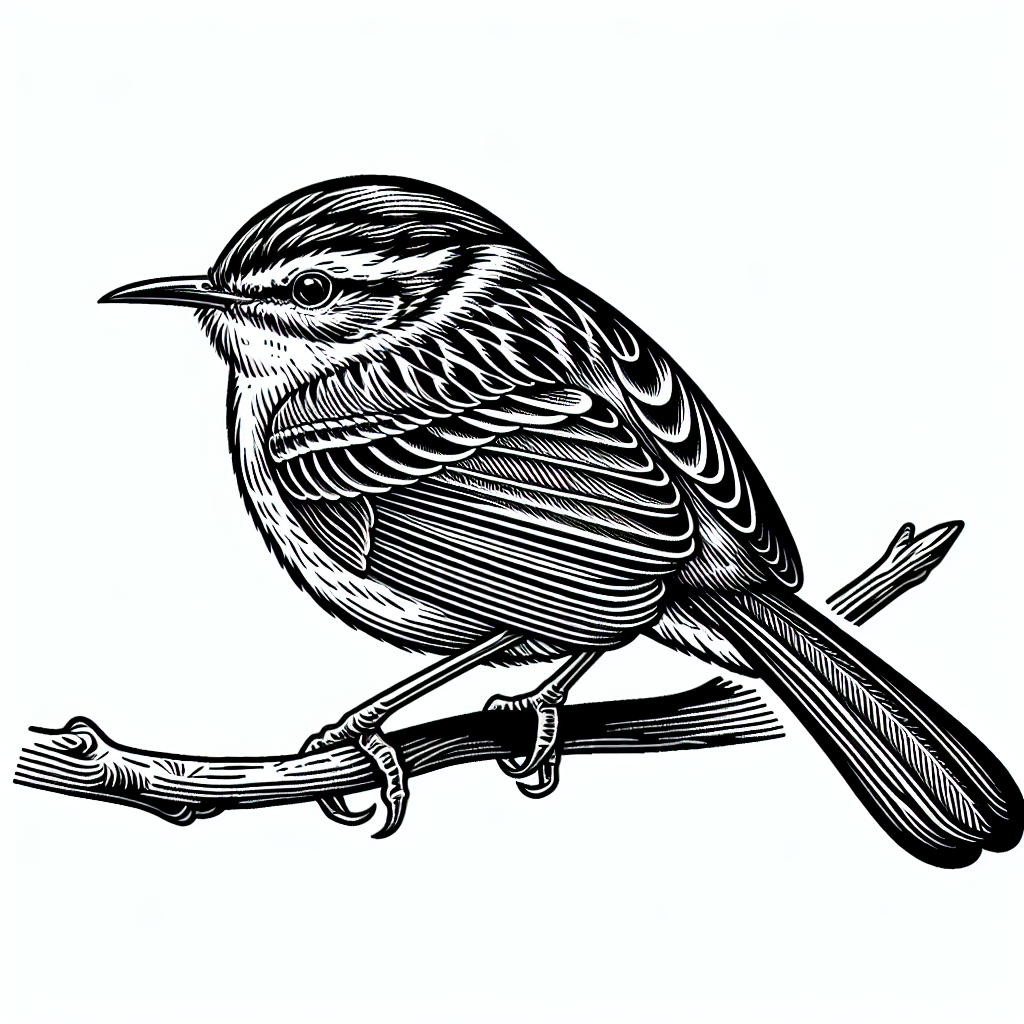 Klappergrasmücke Ausmalbild