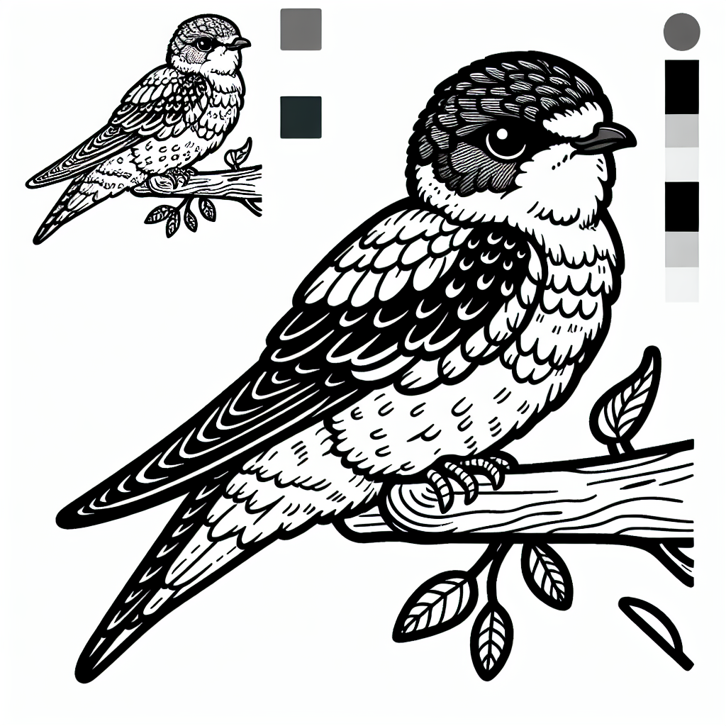 Mauersegler Ausmalbild