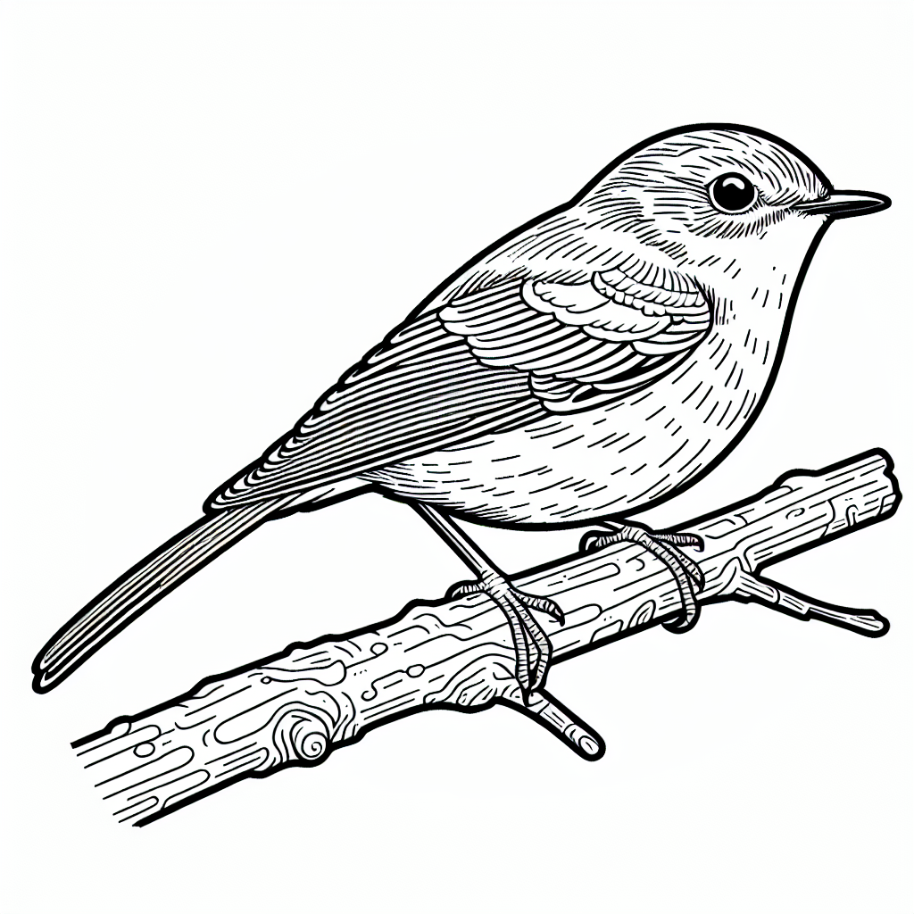 Mönchsgrasmücke Ausmalbild