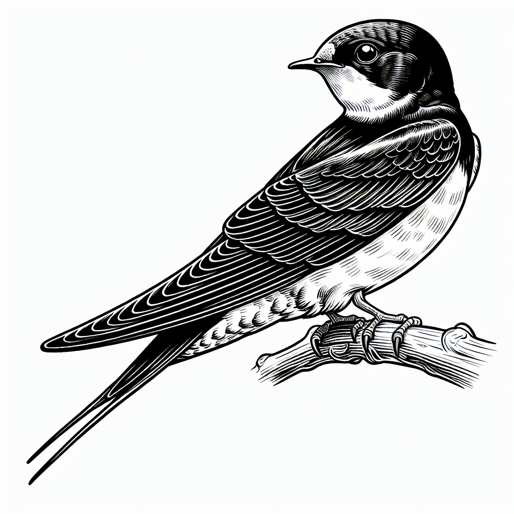 Rauchschwalbe Ausmalbild