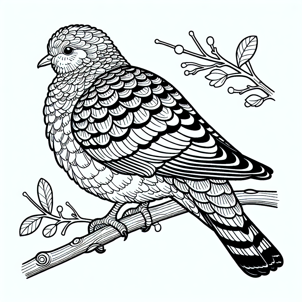 Ringeltaube Ausmalbild