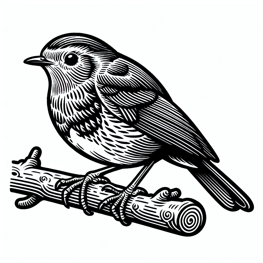 Rotkehlchen Ausmalbild