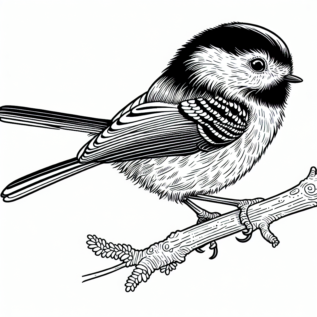 Tannenmeise Ausmalbild