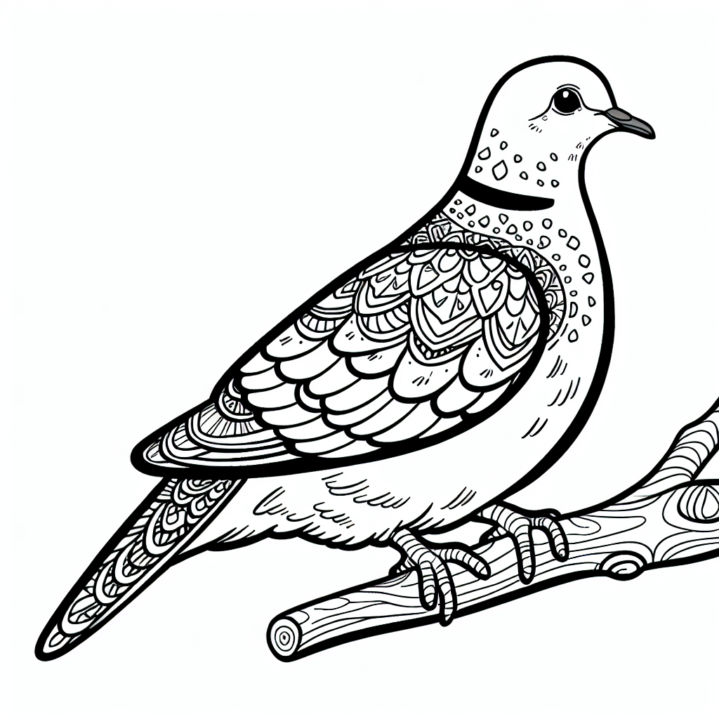 Türkentaube Ausmalbild