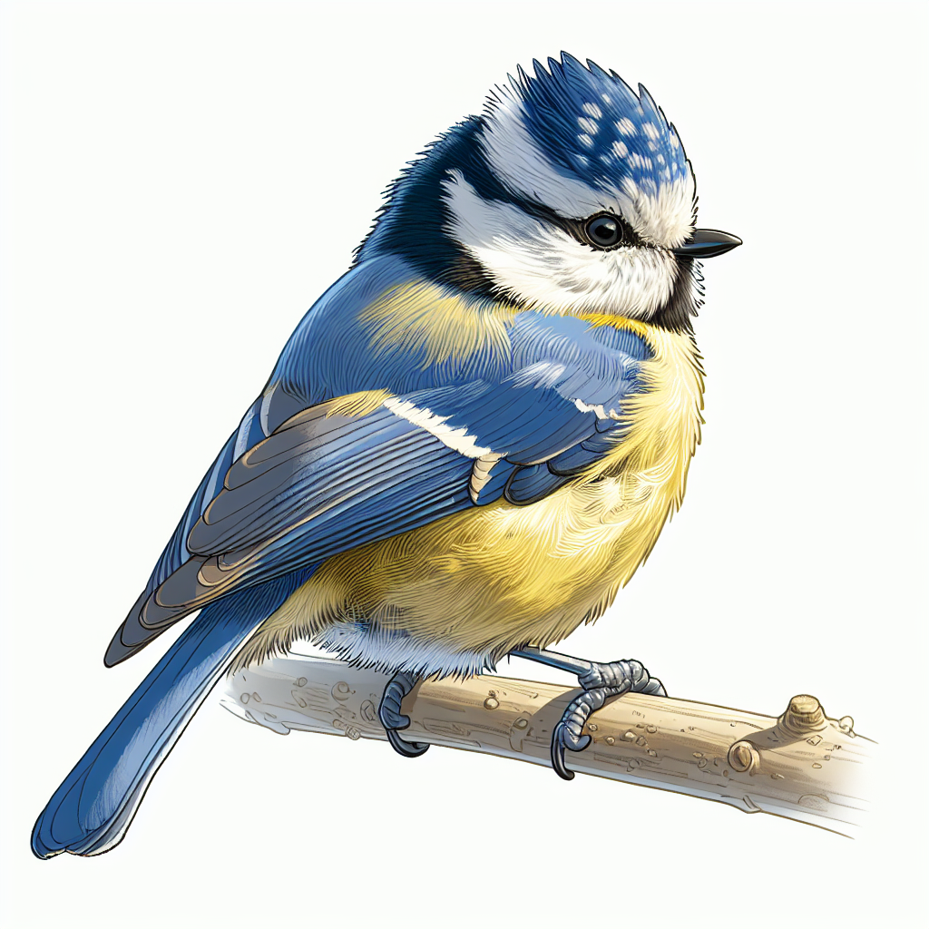 Blaumeise Illustration