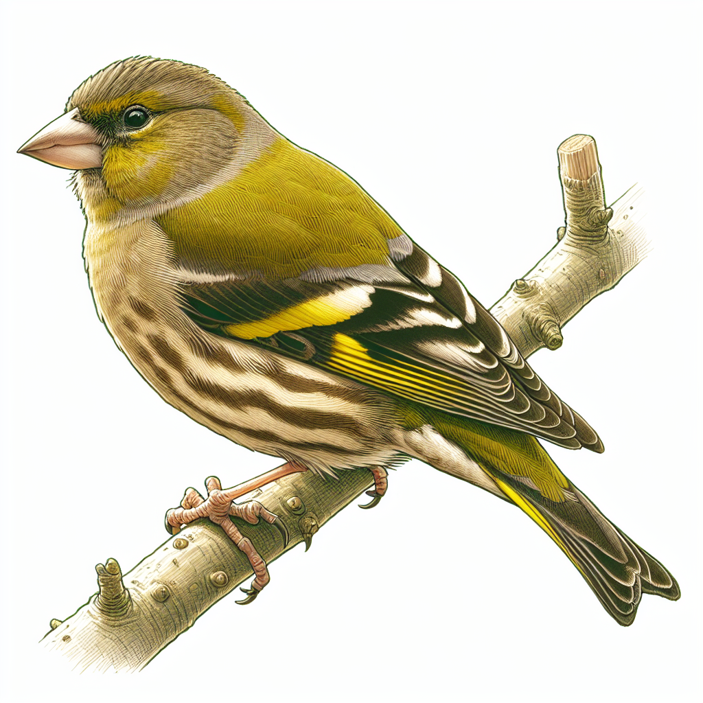 Grünfink Illustration